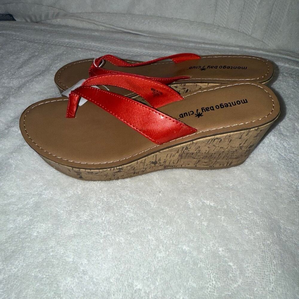 Sandals flip flop wedge -7.5 - Picture 2 of 5